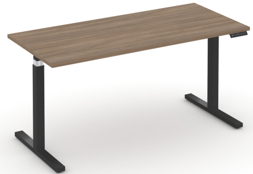Стол электроподъемный, черный + дуб аризона