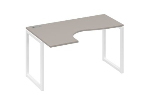Стол эргономичный левый Мира Одри, цвет мокко премиум + белый