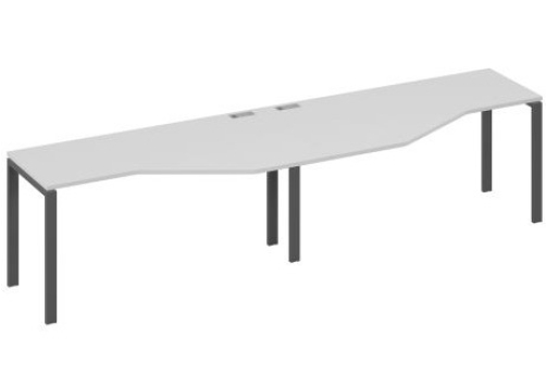 Рабочая станция эргономичная (2х160) Мира Нумо, цвет серый + антрацит