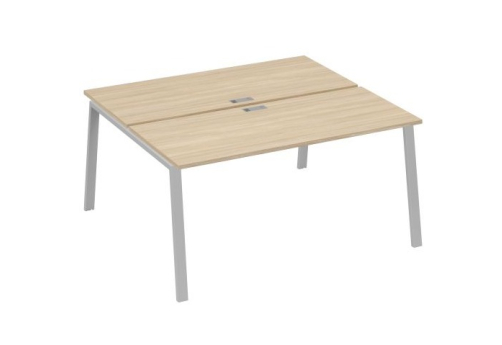 Рабочая станция 2х160 Мира Трио, цвет дуб скандинавский + серый