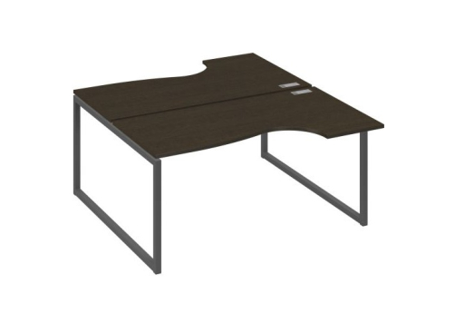 Рабочая станция эргономичная (2х160) Мира Одри, цвет венге + антрацит