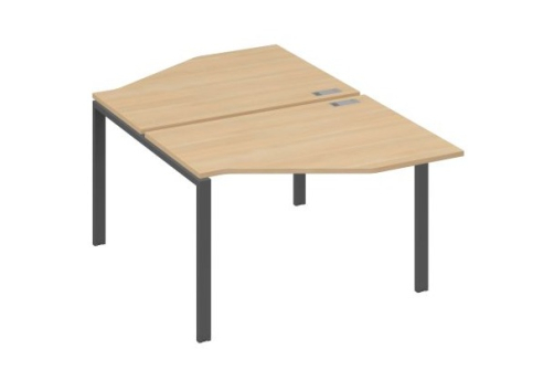 Рабочая станция эргономичная (2х120) Мира Нумо, цвет натуральный дуб + антрацит