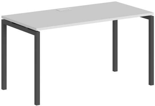 Стол рабочий Индиго Форт, цвет белый + антрацит