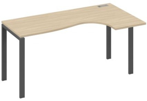 Стол эргономичный правый Мира Нумо, цвет дуб скандинавский + антрацит