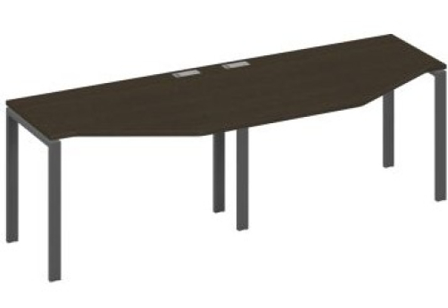 Рабочая станция эргономичная (2х120) Мира Нумо, цвет венге + антрацит