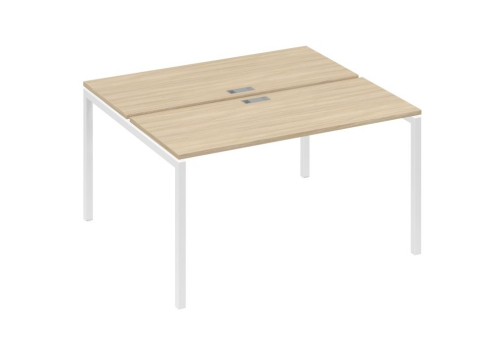 Рабочая станция 2х140 Мира Лофт, цвет дуб скандинавский + белый