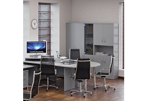 Рабочая станция на 2 человека Грей, цвет серый