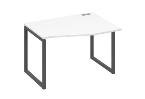 Стол эргономичный правый Мира Одри, цвет белый премиум + антрацит