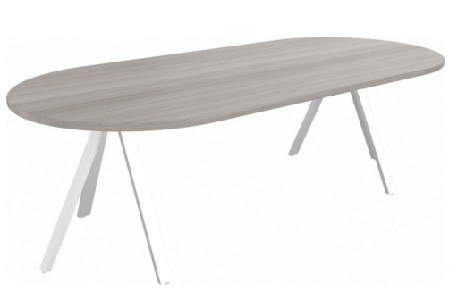 Стол для переговоров овальный, цвет светлый дуб