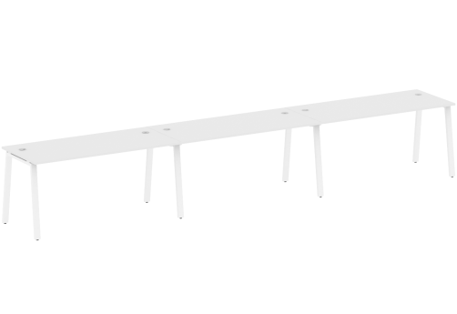 Стол на 3 рабочих места, цвет белый