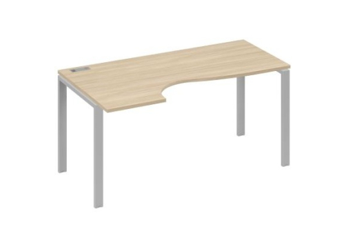Стол эргономичный левый Мира Нумо, цвет дуб скандинавский + серый