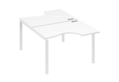 Рабочая станция эргономичная (2х120) Мира Нумо, цвет белый премиум + белый