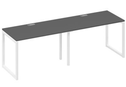 Рабочая станция (2х120) Мира Одри, цвет антрацит премиум + белый