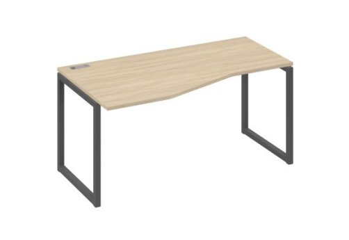 Стол эргономичный левый Мира Одри, цвет дуб скандинавский + антрацит