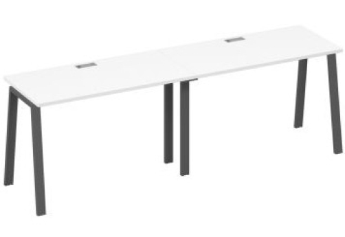 Рабочая станция 2х120 Мира Трио, цвет белый премиум + антрацит