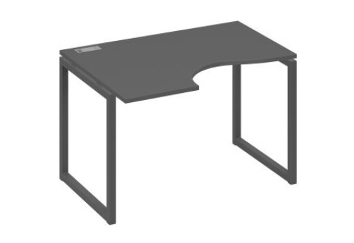 Стол эргономичный левый Мира Одри, цвет антрацит премиум + антрацит