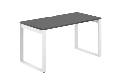 Стол рабочий с вырезом Фламинго, цвет антрацит + белый