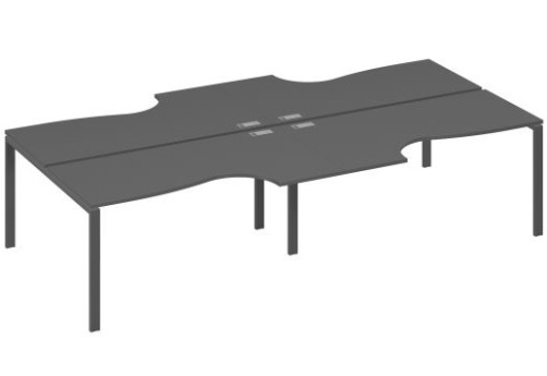 Рабочая станция эргономичная (4х160) Мира Нумо, цвет антрацит премиум + антрацит