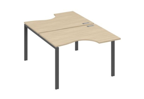 Рабочая станция эргономичная (2х120) Мира Нумо, цвет дуб скандинавский + антрацит