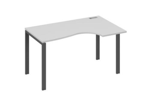 Стол эргономичный правый Мира Нумо, цвет серый + антрацит
