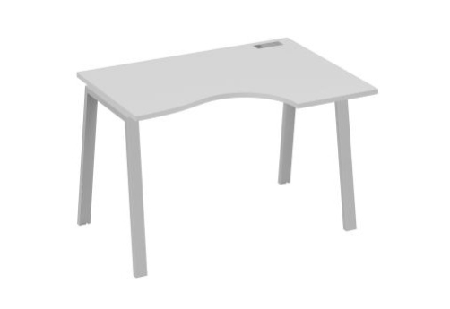 Стол эргономичный правый 120 Мира Трио, цвет серый + серый
