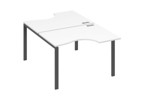 Рабочая станция эргономичная (2х120) Мира Нумо, цвет белый премиум + антрацит