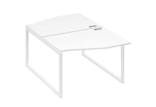 Рабочая станция эргономичная (2х120) Мира Одри, цвет белый премиум + белый