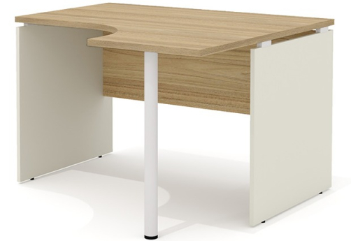 Стол рабочий эргономичный с опорой (правый) Некста, цвет вяз + беж