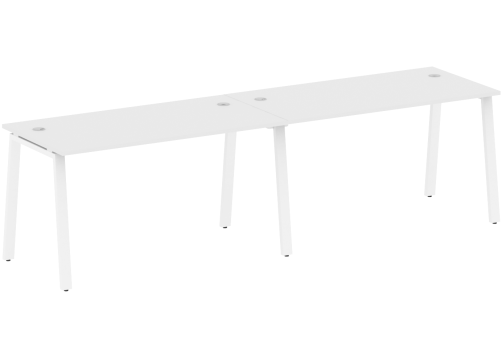Стол на 2 рабочих места, цвет белый