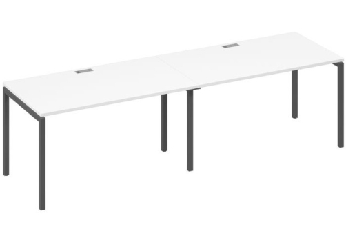 Рабочая станция 2х140 Мира Лофт, цвет белый премиум + антрацит