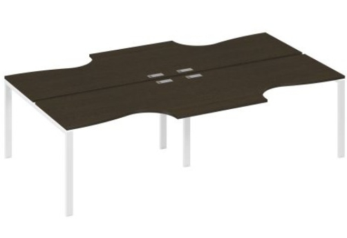Рабочая станция эргономичная (4х140) Мира Нумо, цвет венге + белый