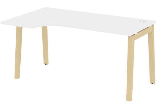 Стол эргономичный левый, цвет белый