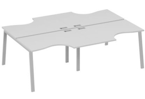 Станция рабочая эргономичная 4х120 Мира Трио, цвет серый + серый