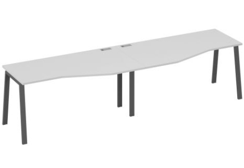 Станция рабочая эргономичная 2х160 Мира Трио, цвет серый + антрацит