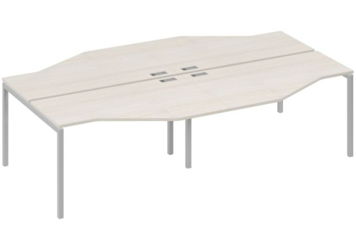 Рабочая станция эргономичная 4х140 Техно Мира Лофт, цвет дуб шамони + серый