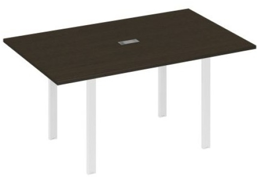 Стол для переговоров прямоугольный Мира Нумо, цвет венге + белый