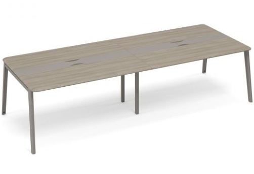 Стол для переговоров Види Металл, цвет мокко + вяз