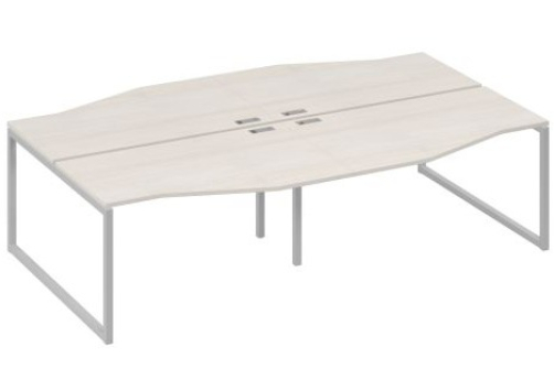 Рабочая станция эргономичная (4х140) Мира Одри, цвет дуб шамони + серый