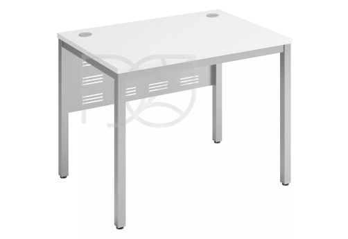 Стол прямой (экран - металл), цвет белый