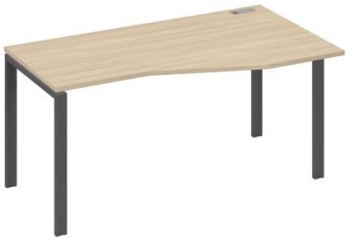 Стол эргономичный правый Мира Нумо, цвет дуб скандинавский + антрацит