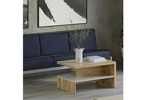 Стол журнальный Дисент, цвет гикори + ваниль