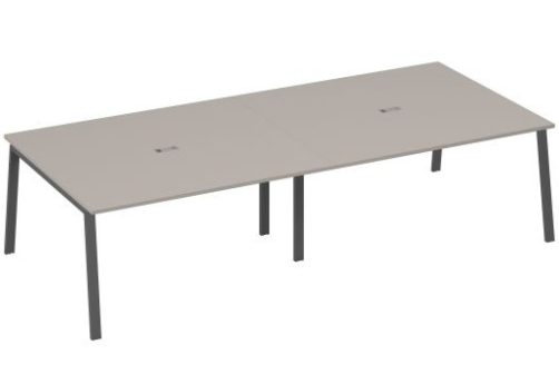 Стол для переговоров Мира Трио, цвет мокко премиум + антрацит