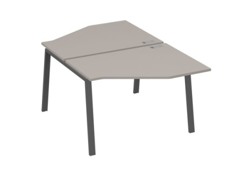 Рабочая станция эргономичная 2х120 Мира Трио, цвет мокко премиум + антрацит