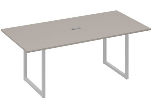 Стол для переговоров прямоугольный Мира Одри, цвет дуб мокко премиум + серый