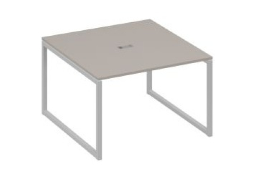 Стол для переговоров квадратный Мира Одри, цвет мокко премиум + серый