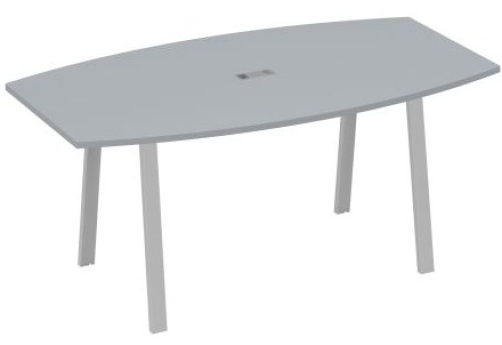 Стол для переговоров Мира Трио, цвет серый + серый