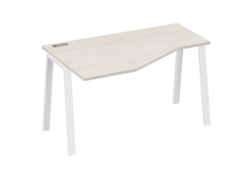 Стол эргономичный левый Мира Трио, цвет дуб шамони + белый