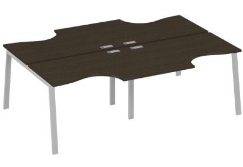 Станция рабочая эргономичная 4х120 Мира Трио, цвет венге + серый