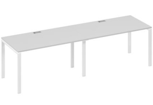 Рабочая станция (2х140) Мира Нумо, цвет серый + белый