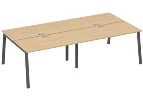 Рабочая станция 4х140 Мира Трио, цвет натуральный дуб + антрацит